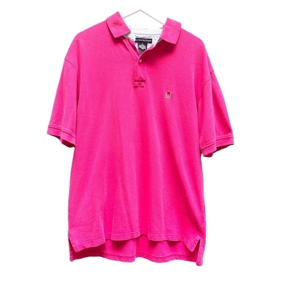 TOMMY Hilfiger Mens Short Sleeve Polo Shirt Pique Raspberry Pink Size XL - Picture 1 of 8